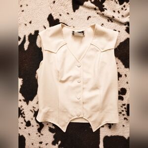 WOMEN'S 80'S/90'S WESTERN VEST - CREAM